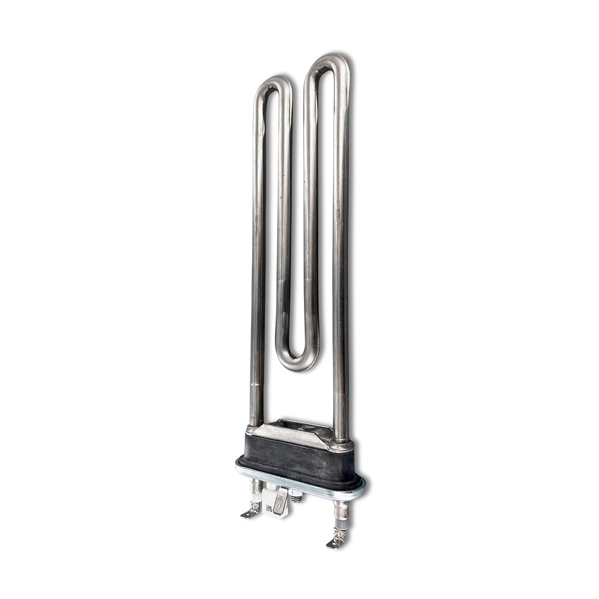 Résistance droite DL-pro pour lave-linge, avec bride plate et connexions visibles