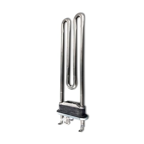 Résistance droite DL-pro pour lave-linge, avec bride plate et connexions visibles
