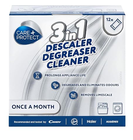 Lot de 24 sachets de poudre d’entretien Care + Protect pour lave-linge et lave-vaisselle